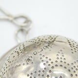 Early-Victorian Sterling Silver Star Pattern Tea Strainer Antique 1838 London