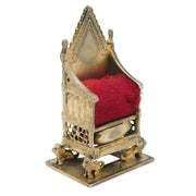 King Edward VII Sterling Silver Coronation Throne Pin Cushion Antique 1901