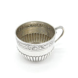 Victorian Sterling Silver Floral Pattern Teacup Antique 1893 London Mappin Webb