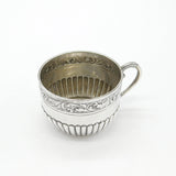 Victorian Sterling Silver Floral Pattern Teacup Antique 1893 London Mappin Webb