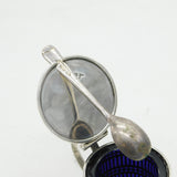 Edwardian Sterling Silver Pierced Mustard Pot Antique 1904 Sheffield