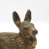 19th Century Cold Painted Vienna Bronze Rabbit Figure Antique c1860