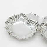 Victorian Pair of Sterling Silver Leaf Pattern Butter Dishes 1894 Birmingham