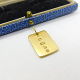 9ct Gold 'Ti Volio Bene' Italian Love You Ingot Bar Pendant Vintage 1976 London