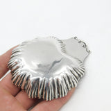 Victorian Pair of Sterling Silver Leaf Pattern Butter Dishes 1894 Birmingham