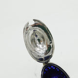 Edwardian Sterling Silver Floral Pierced Mustard Pot Antique 1907 Birmingham