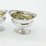 Georgian Pair Sterling Silver Pedestal Salt Cellars 1798 London Ebenezer Coker