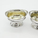 Georgian Pair Sterling Silver Pedestal Salt Cellars 1798 London Ebenezer Coker
