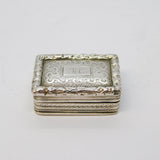George IV Sterling Silver Floral Pattern Vinaigrette Antique 1826 Birmingham