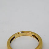 9ct Yellow Gold Square Cut Ruby & Diamond Band Ring Vintage c1970