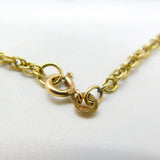 9ct Yellow Gold Essential Rope Chain Necklace Vintage c1970 16" Length