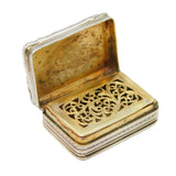 George IV Sterling Silver Floral Pattern Vinaigrette Antique 1826 Birmingham