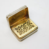 George IV Sterling Silver Floral Pattern Vinaigrette Antique 1826 Birmingham