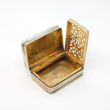 George IV Sterling Silver Floral Pattern Vinaigrette Antique 1826 Birmingham