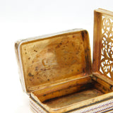 George IV Sterling Silver Floral Pattern Vinaigrette Antique 1826 Birmingham