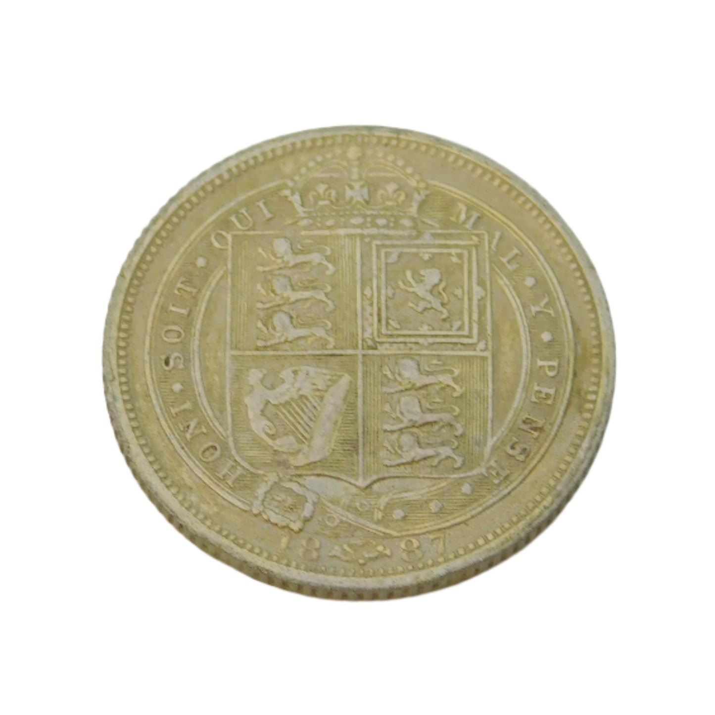 Uncirculated Queen Victoria .925 Silver Jubilee Head Sixpence Coin Antique 1887