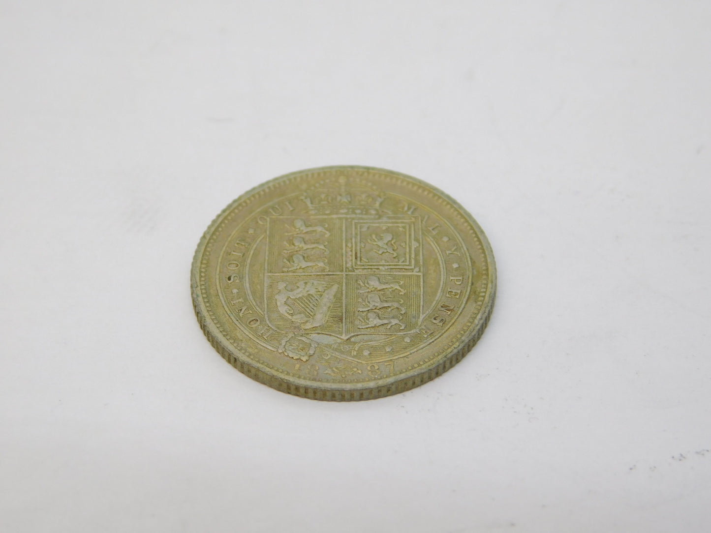 Uncirculated Queen Victoria .925 Silver Jubilee Head Sixpence Coin Antique 1887