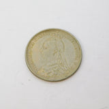 Uncirculated Queen Victoria .925 Silver Jubilee Head Sixpence Coin Antique 1887
