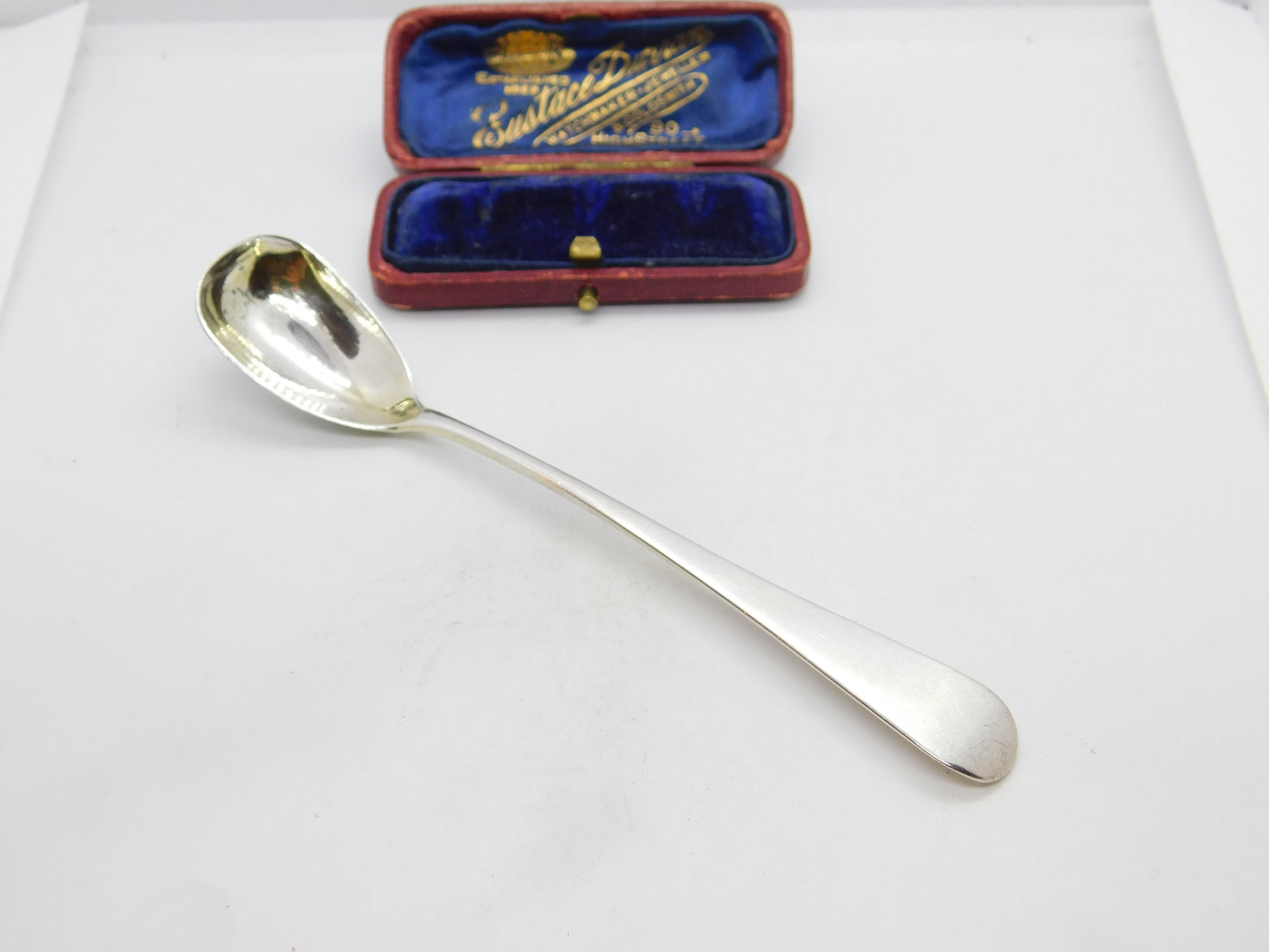 Bristol Georgian Sterling Silver Mustard Spoon 1818 William Woodman Antique