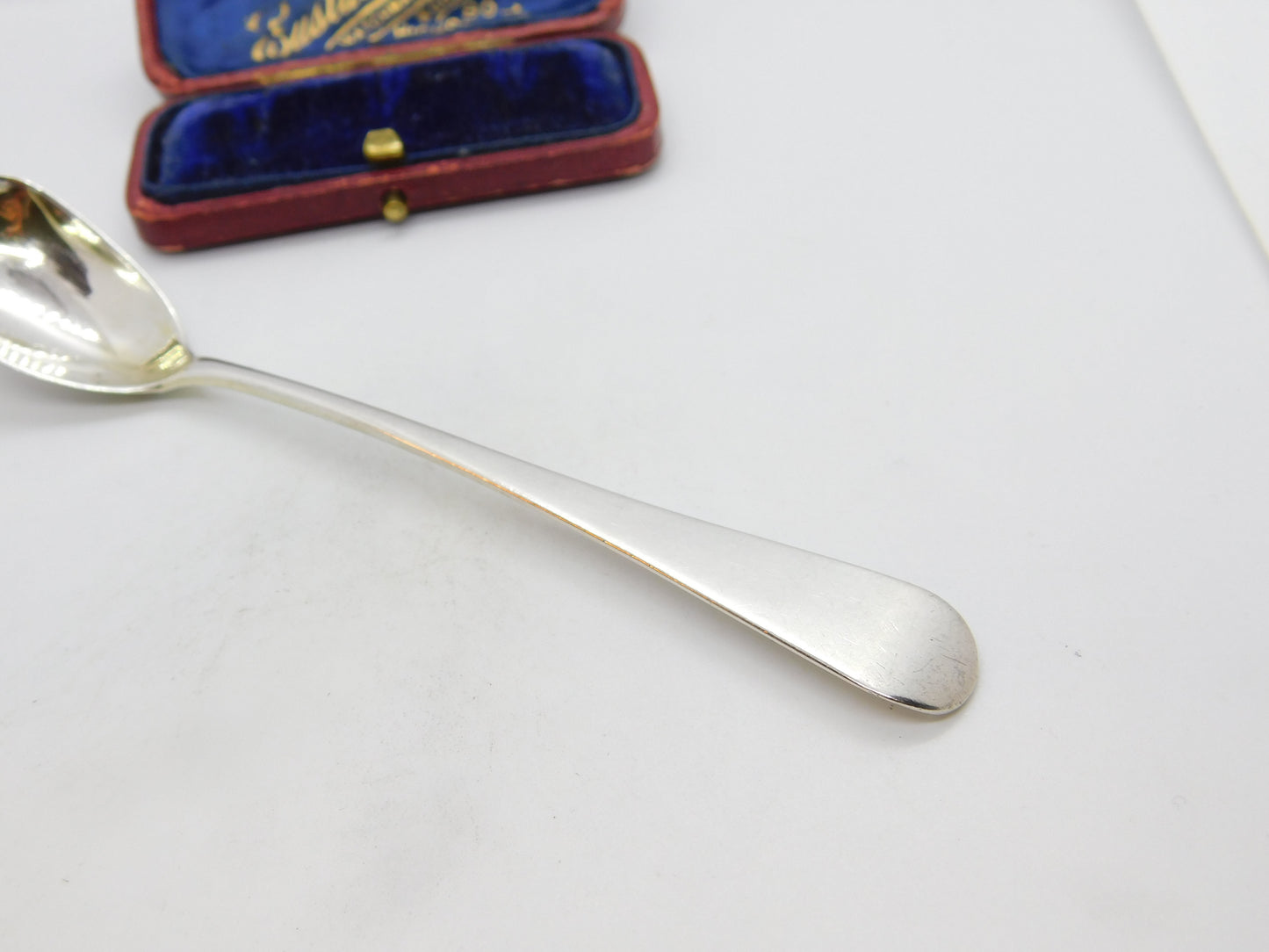 Bristol Georgian Sterling Silver Mustard Spoon 1818 William Woodman Antique