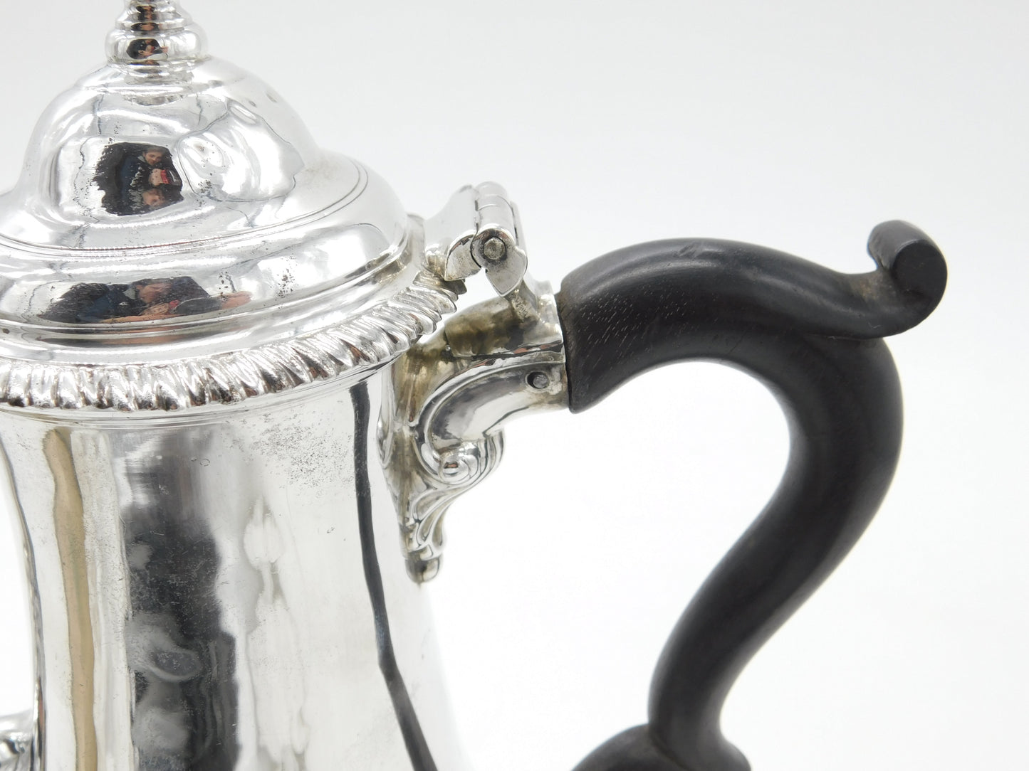 Georgian Sterling Silver Baluster Coffee Pot Antique London 1767 James Baker