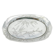 Chinese Export 'Tuckchong' Sterling Silver Bamboo Pattern Dish Antique c1930