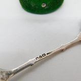 Edwardian Sterling Silver Enamel Falkland Islands Souvenir Spoon Antique 1909 Chester