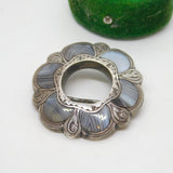 Victorian Sterling Silver Montrose Agate Floral Kilt Brooch Antique c1860