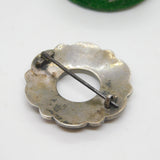 Victorian Sterling Silver Montrose Agate Floral Kilt Brooch Antique c1860