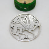 Shetland Silvercraft Sterling Silver Maeshowe Dragon Brooch Vintage 1979 Edinburgh