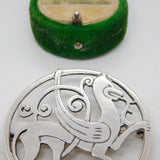 Shetland Silvercraft Sterling Silver Maeshowe Dragon Brooch Vintage 1979 Edinburgh