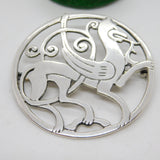 Shetland Silvercraft Sterling Silver Maeshowe Dragon Brooch Vintage 1979 Edinburgh