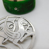 Shetland Silvercraft Sterling Silver Maeshowe Dragon Brooch Vintage 1979 Edinburgh