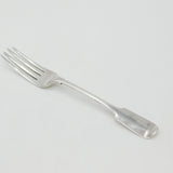 York Assay Victorian Sterling Silver Fiddle Pattern Table Fork Antique 1843