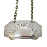 George III Sterling Silver Madeira Decanter Label Antique 1808 London