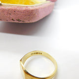 9ct Yellow Gold Gents Square Signet Ring Vintage 1976 London Size U 1/2 UK