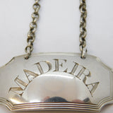 George III Sterling Silver Madeira Decanter Label Antique 1808 London