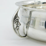 Art Deco Sterling Silver Crescent Man in the Moon Christening Bowl Antique