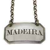 George III Sterling Silver Madeira Decanter Label Antique 1813 London