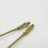 Dutch Pair of Victorian Sterling Silver Gilt Anointing Spoons 1859 Amsterdam