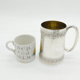 Victorian Sterling Silver Floral Pattern Pint Tankard Mug Antique 1878 London