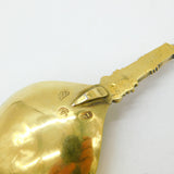 Dutch Pair of Victorian Sterling Silver Gilt Anointing Spoons 1859 Amsterdam