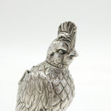 Edwardian Sterling Silver Novelty Parrot Form Spice Box Antique 1904 London