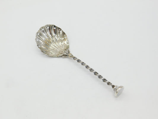 Victorian Sterling Silver Art Nouveau Shell Pattern Caster Spoon 1899 London