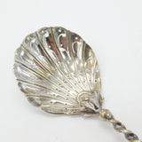 Victorian Sterling Silver Art Nouveau Shell Pattern Caster Spoon 1899 London