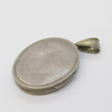 Victorian Sterling Silver Shield Form Sweetheart Locket Pendant Antique c1880