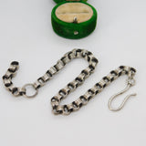 Victorian Sterling Silver Fancy Link Albertina Watch Chain Antique c1880