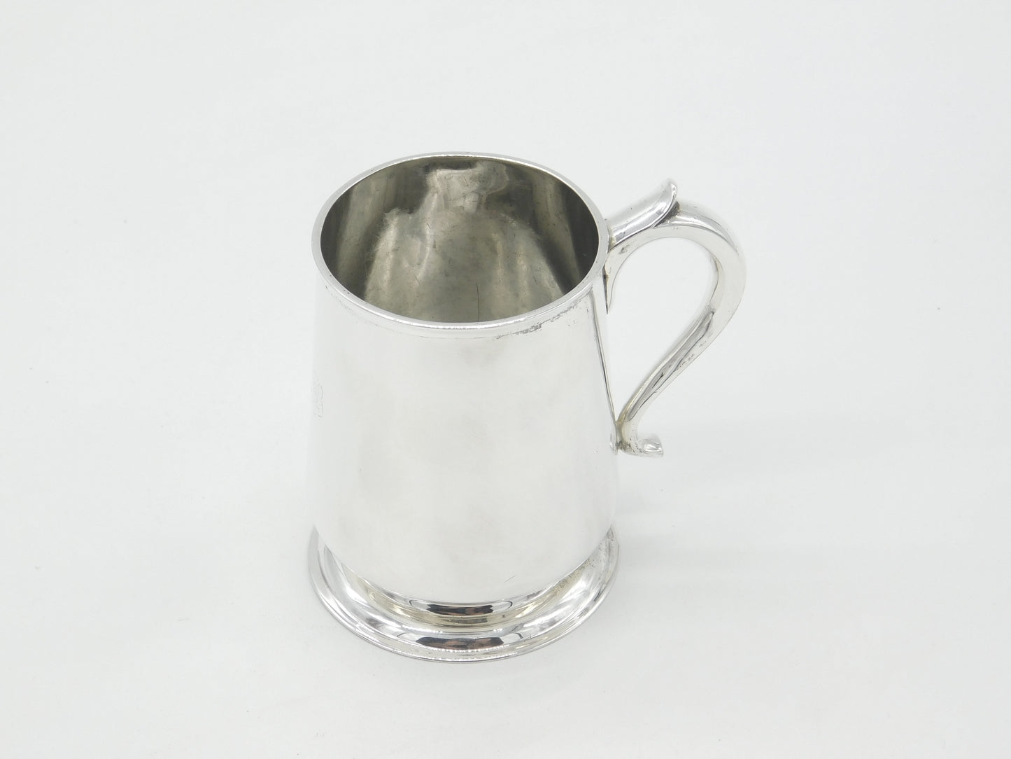 Edwardian Sterling Silver Christening Mug Tankard 1909 Birmingham Antique