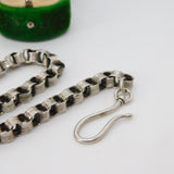 Victorian Sterling Silver Fancy Link Albertina Watch Chain Antique c1880