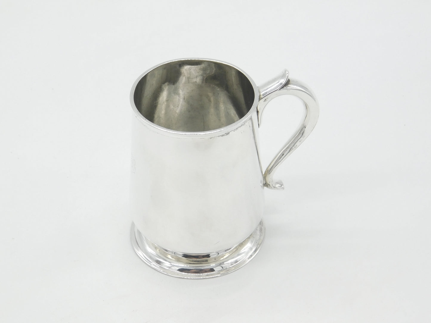 Edwardian Sterling Silver Christening Mug Tankard 1909 Birmingham Antique